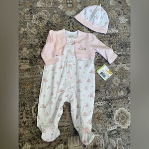 Little Me footie & hat